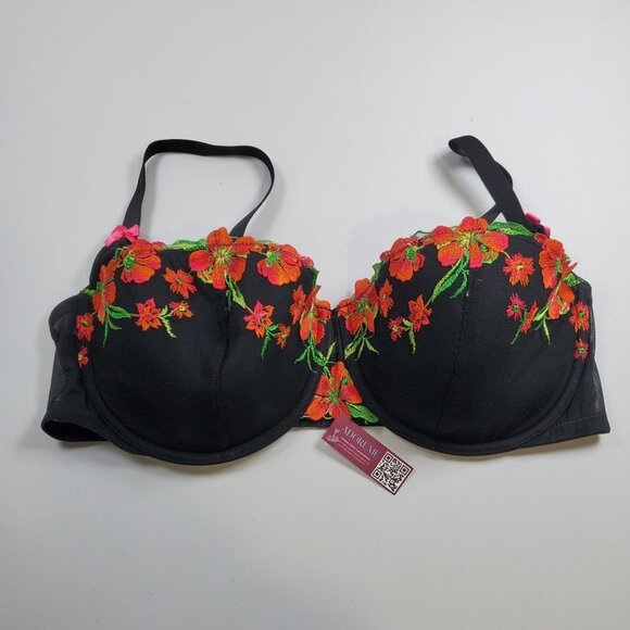 Adore Me Daphne Contour Balconette Bra Women Size 38DD NWT Push Up Floral - Picture 1 of 10